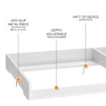 Vicco Wickelaufsatz Wicko 80 x 76 cm – Sicherer Wickeltisch für Kommoden – Bild 8