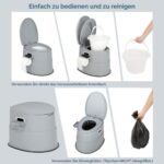 Bonnlo Campingtoilette mit abnehmbarem Eimer – mobile Reisetoilette für Outdoor-Aktivitäten – Bild 4