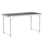 120 x 60 cm Aluminium Klapptisch mit 3-fach Höhenverstellung – Multifunktionstisch für Camping & Garten – Bild 5