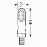 Lampa LED Motorrad Blinker Paar NANO – E-geprüft 12V mit Gummigelenk – Bild 3