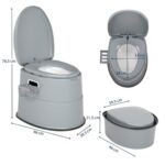 Bonnlo Campingtoilette mit abnehmbarem Eimer – mobile Reisetoilette für Outdoor-Aktivitäten – Bild 2
