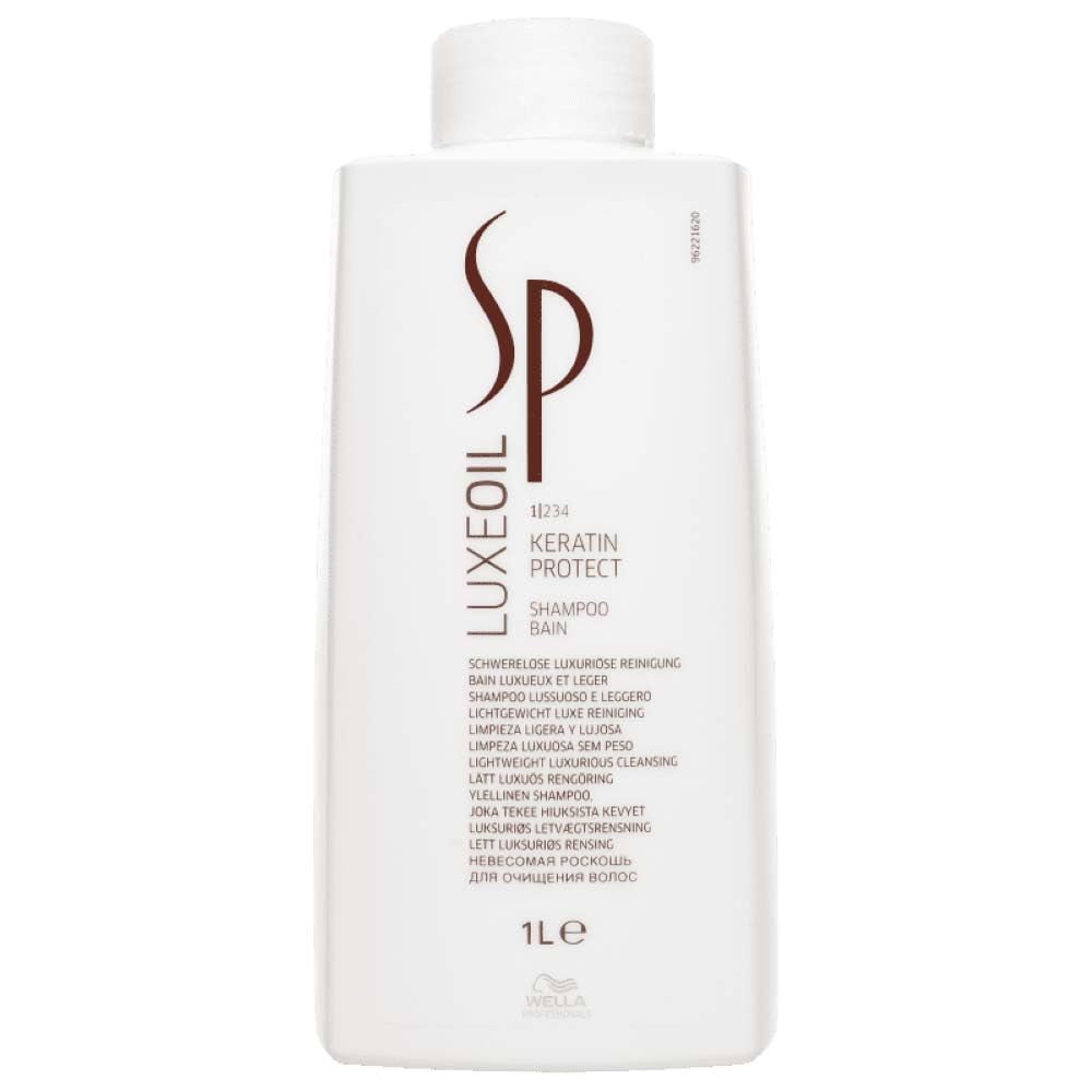 41vP9rLQHuL._SY1000_.jpg Wella SP Luxeoil Keratin Protect Shampoo 1L – Sanfte Reinigung für alle Haartypen – Bild 1