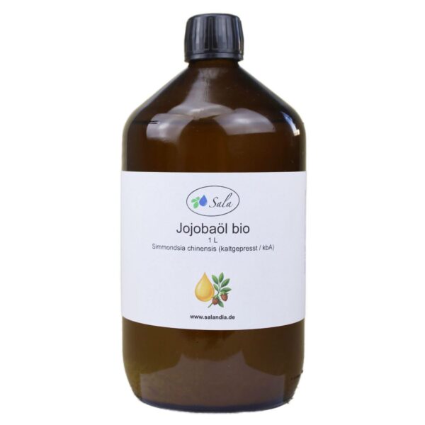 Sala Jojobaöl kaltgepresst BIO 1 L – natives Pflegeöl für Haut & Haare