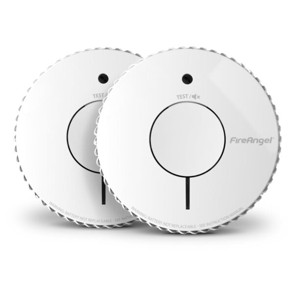 Fire Angel FA6120 Optischer Rauchmelder 2er-Pack – 10 Jahre Batterie für Zuhause