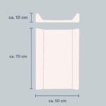Ehrenkind Wickelauflage 50x70 cm abwaschbar – Hygienischer Wickeltisch-Bezug Beige – Bild 2