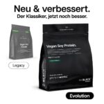 THE PROTEIN WORKS Veganes Soja Protein Pulver BLACK – 27g Protein, 2kg Vanillecreme – Bild 3