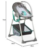 hauck Sit N Relax 2in1 – Mitwachsender Hochstuhl mit Babyliege für Neugeborene bis 15 kg – Bild 3