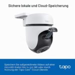 Tapo C510W WLAN IP Kamera Aussen – 2K 360° Schwenk mit Vollfarb-Nachtsicht & IP65 – Bild 10