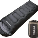 SOULOUT Schlafsack 3–4 Jahreszeiten 220 × 83 cm – Wasserdicht & Leicht für Camping