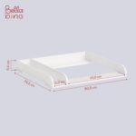 BELLABINO Oti Wickelaufsatz – Wickeltischaufsatz für Malm, Hemnes, Nordli in Weiss – Bild 3