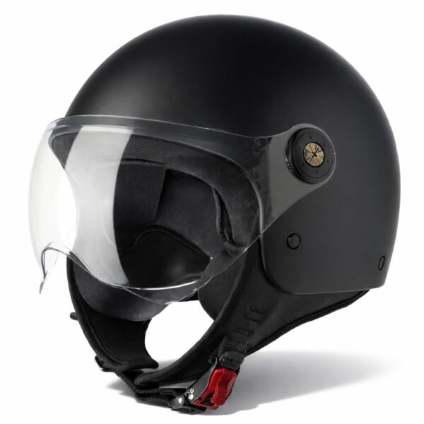 VINZ Duoro Jethelm mit Visier – ECE 22.06 zertifiziert für Motorrad, Roller & Moped