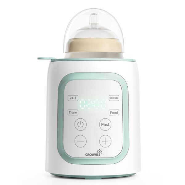 GROWNSY 10-in-1 Flaschenwärmer – Schnelles Erwärmen mit Timer & Sterilisation für Babys