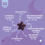 Melatonin Gummies 1 mg – Schlafunterstützung mit Baldrian & Passionsblume, 120 Tage – Bild 3