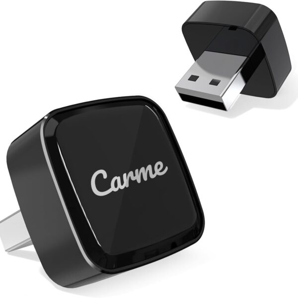 CarMe Ultra Mini 2-in-1 Wireless CarPlay & Android Auto Adapter – USB-A & USB-C