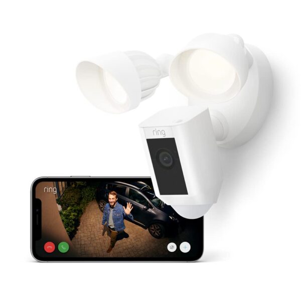 Ring Floodlight Cam Wired Plus – Überwachungskamera aussen mit Flutlicht & Nachtsicht