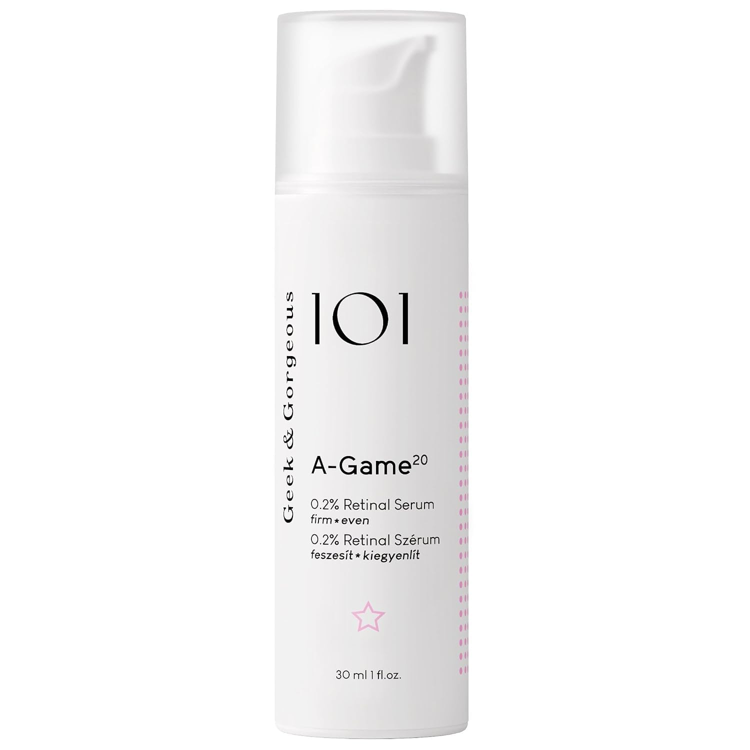 51DkZyVaeUL._SY1500_.jpg Geek & Gorgeous A-Game 20 – 0,2 % Retinal-Serum – Anti-Aging Nachtserum 30 ml – Bild 1