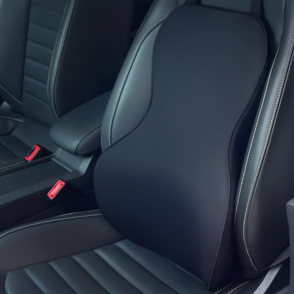 51Htg-7W12L._SY1000_.jpg FOUNDCOOL Ergonomisches Lendenstützkissen aus Memory-Schaum – Rückenstütze für Autositze – Bild 1