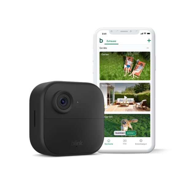 Blink Outdoor 4 Kabellose Sicherheitskamera – 1080p HD mit 2 Jahren Batterielaufzeit & Alexa