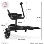 Moby-System Kinderwagenverlängerung mit Sitz & LED-Rädern – Universal Buggy Board für ältere Kinder – Bild 3