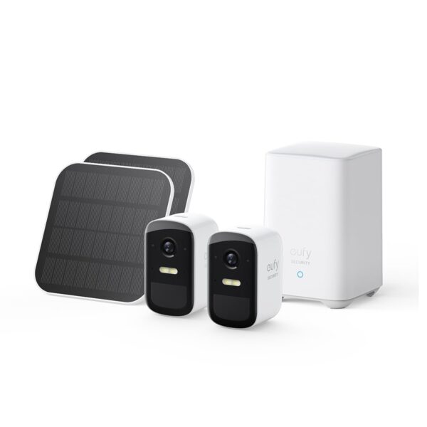 eufy Security eufyCam 2C 2er Set – Kabelloses Überwachungssystem mit Solarladung & HomeKit