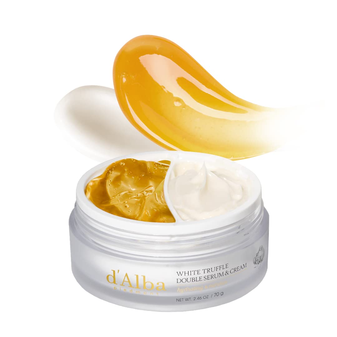 51N-OzKy6nL._SY1080_.jpg 70g d'alba Piedmont White Truffle Double Serum & Cream – Vegane 2-in-1 Intensivpflege mit Trufferol für straffe, strahlende Haut – Bild 1
