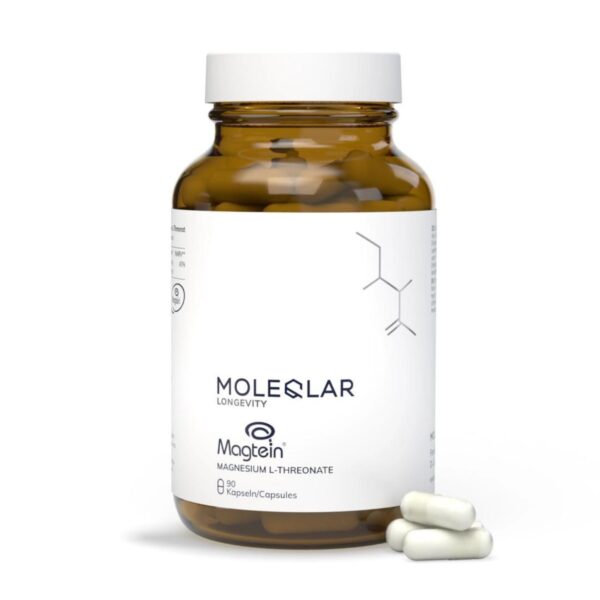 MoleQlar Magnesium L-Threonat 90 Kapseln – 150 mg Magtein für Nervensystem & Psyche