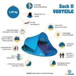 outdoorer Pop-up Strandmuschel Zack II – UV-Schutz 60 & Windschutz für 2 Personen – Bild 2