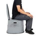 Bonnlo Campingtoilette mit abnehmbarem Eimer – mobile Reisetoilette für Outdoor-Aktivitäten – Bild 7