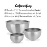 GSW Servier-Thermoschüssel 6-teilig – Edelstahl Isolierschüsseln mit Deckel – Bild 7