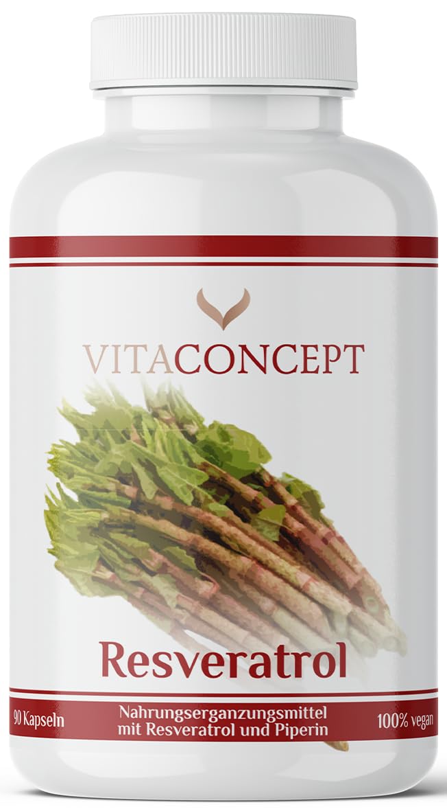 51QCwP0vLzL._SY1181_.jpg Resveratrol 500 mg Trans-Resveratrol – Hochdosiert mit Piperin für optimale Bioverfügbarkeit – Bild 1