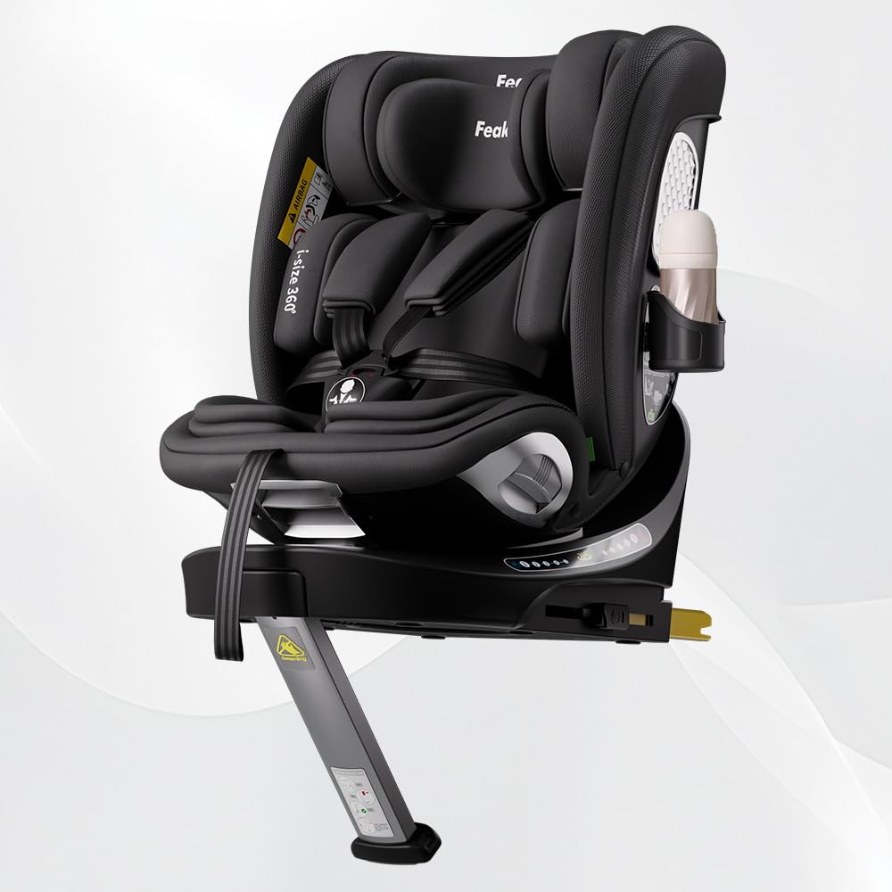 51QZVglxivL._SY1000_.jpg Feakaou Reboarder 360° Kindersitz mit Isofix – 0–12 Jahre, drehbar & mitwachsend – Bild 1