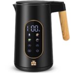 FOR ME Edelstahl Wasserkocher 1,7 L – Digitale Temperaturwahl 40-100°C mit Warmhaltefunktion