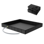 Zhwidnerso Faltbare Duschwanne 104x104 cm – Tragbare Duschmatte mit Abflussrohr für Camping & Outdoor