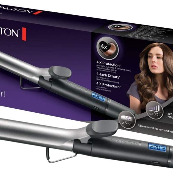 Remington 25mm Lockenstab Pro Soft Curl CI6525 mit Keramik-Turmalin-Beschichtung – Digitaler Curler für weiche, natürliche Locken