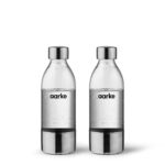 Aarke 2er-Pack PET-Flaschen 650ml für Carbonator 3 – BPA-frei mit Edelstahl