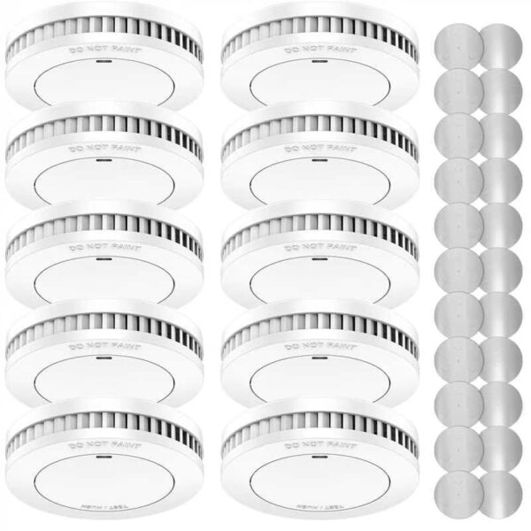 XINDUM Rauchmelder 10er Set – TÜV-zertifiziert mit 10 Jahren Batterie & Magnethalterung