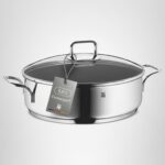 WMF Schmorpfanne 28 cm mit Glasdeckel – 5,0 L Induktions-Bräter aus Cromargan Edelstahl – Bild 8