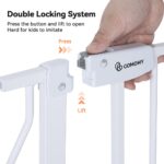 COMOMY Schutzgitter 75–123 cm mit Haustiertür – Automatisch schliessend für Treppen & Türen – Bild 4