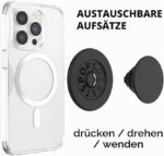 PopSockets MagSafe Handy-Grip mit magnetischer Halterung – Sicherer Halt & Ständer in Schwarz – Bild 6