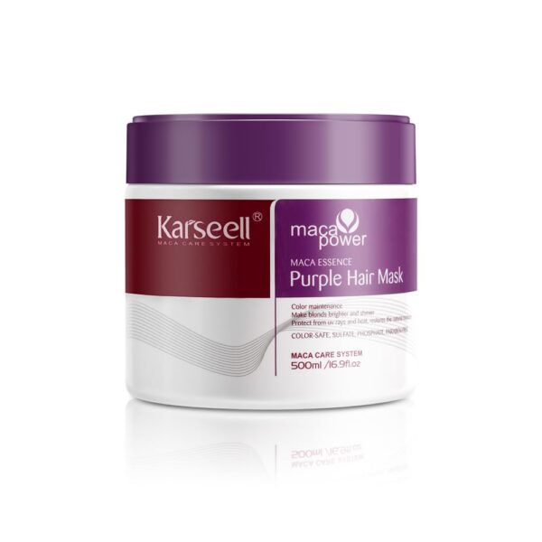 Karseell Purple Haarmaske 500ml – Neutralisiert Gelbstich für blondes & graues Haar