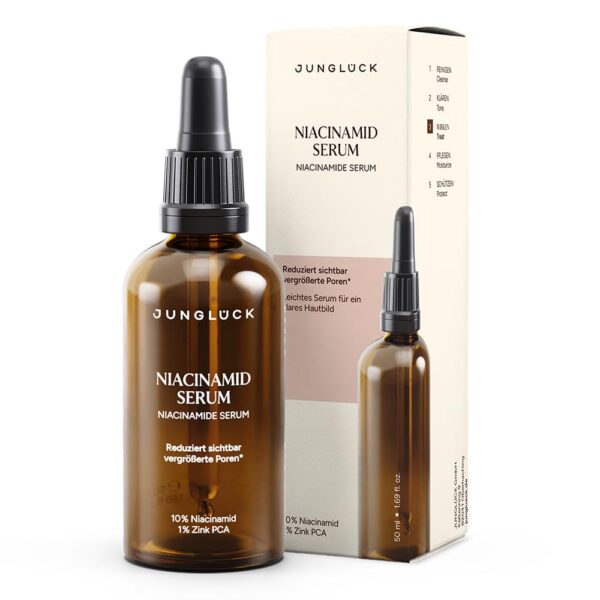 junglück Niacinamid Serum 10% – Hochdosiertes Anti-Aging Serum für unreine Haut