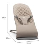 BabyBjörn Babywippe Bliss Sandgrau – Ergonomische 2-in-1 Wippe & Kinderstuhl – Bild 3