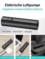 anngrowy Kabellose Elektrische Luftpumpe mit 2×2000mAh – Schnellfüll Inflator für Pool & Luftmatratze – Bild 4