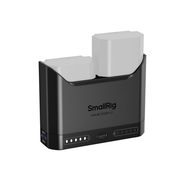 SMALLRIG Doppel-Ladegerät für Sony NP-FZ100 – 22,5W USB-C Schnellladestation für Alpha-Kameras