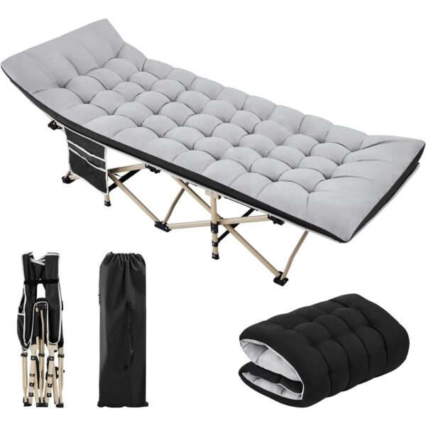 Yaheetech Feldbett 191x67 cm mit Matratze – Klappbares Campingbett bis 150 kg