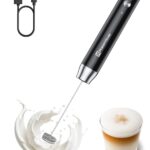 Maestri House Wiederaufladbarer Milchaufschäumer – Elektrischer Schaummacher aus Edelstahl