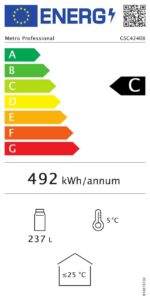 METRO Professional Getränkekühlschrank GSC4240B – 237 L mit LED-Beleuchtung – Bild 13
