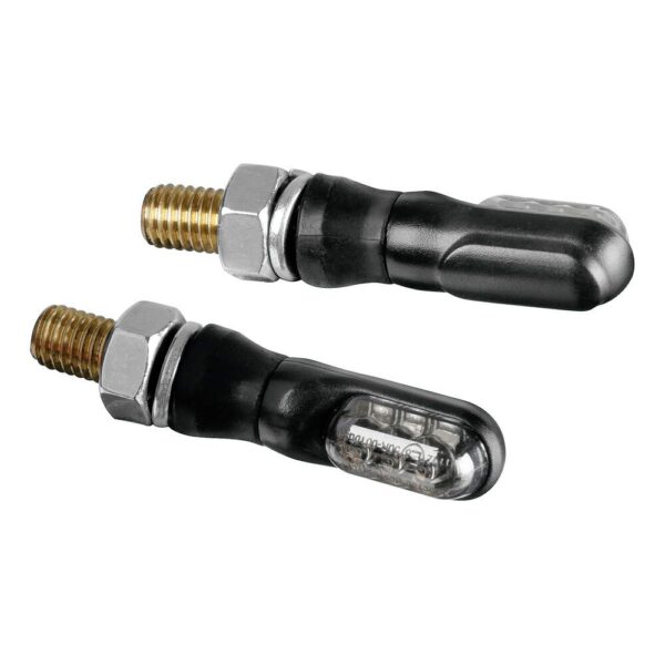 Lampa LED Motorrad Blinker Paar NANO – E-geprüft 12V mit Gummigelenk