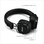 Marshall Major V Bluetooth Kopfhörer – 100h Spielzeit, Kabelloses Laden, Schwarz – Bild 6