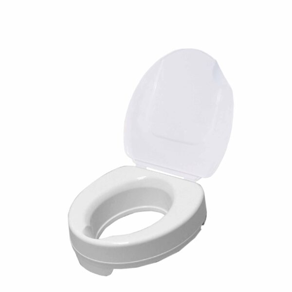 Drive Medical Toilettensitzerhöhung Ticco 2G mit Deckel – 10 cm Erhöhung für sicheren Halt